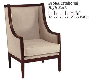 Traditional high back chair