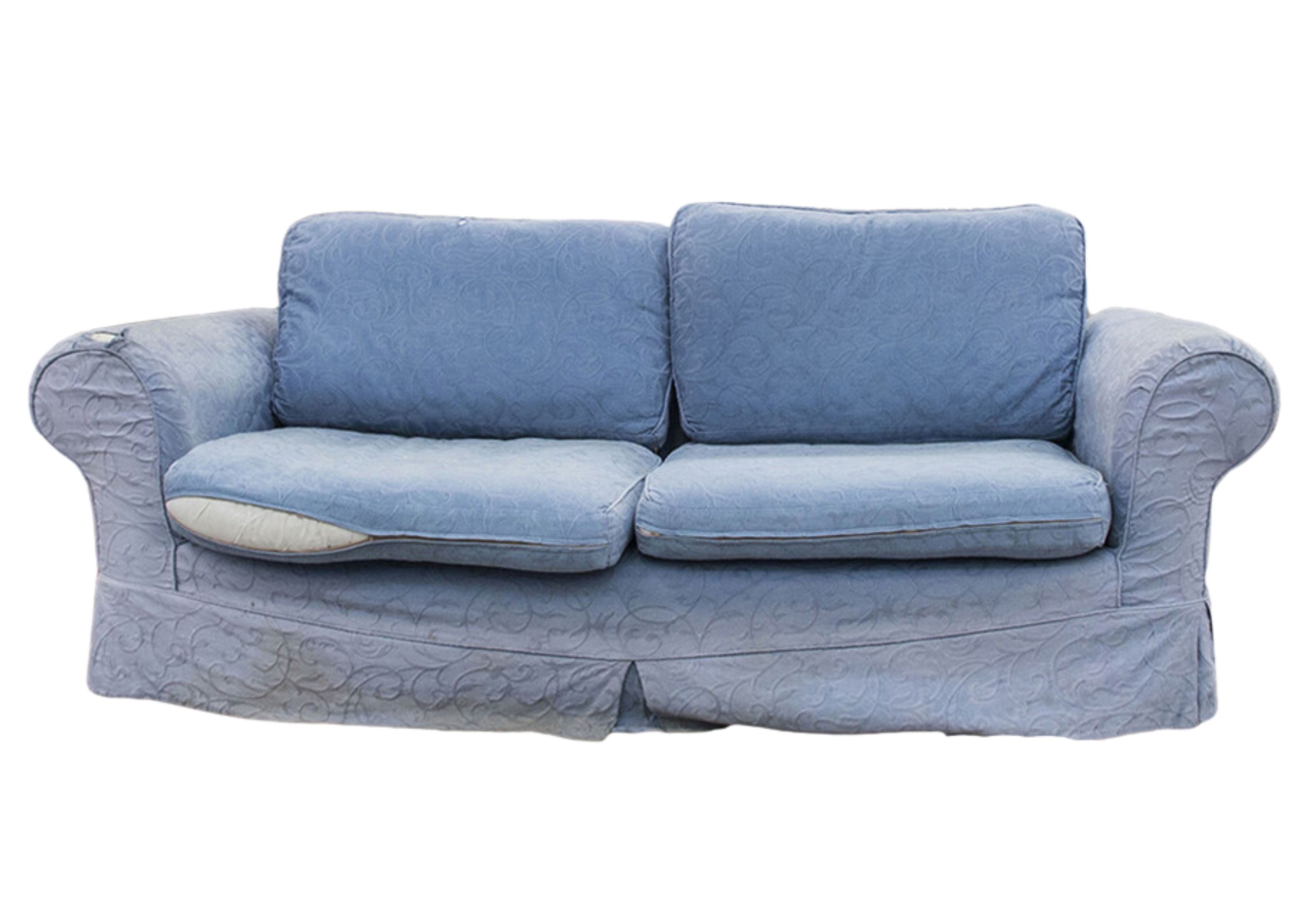 BEFORE REUPHOLSTERY OF SOFA BED
